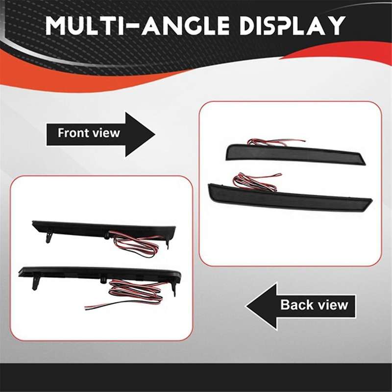 Car LED Rear Bumper Reflector Light Taillight Fog Light Brake Light for Vellfire 40 Series 2023+ Bla