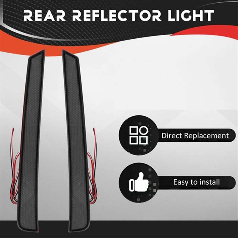 Car LED Rear Bumper Reflector Light Taillight Fog Light Brake Light for Vellfire 40 Series 2023+ Bla