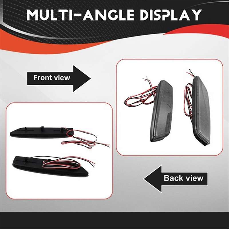 Car LED Rear Bumper Reflector Light Taillight Fog Light Brake Light for Alphard 40 Series 2023+ Blac