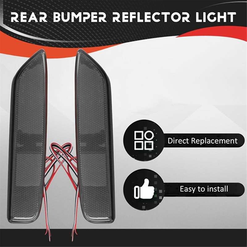 Car LED Rear Bumper Reflector Light Taillight Fog Light Brake Light for Alphard 40 Series 2023+ Blac