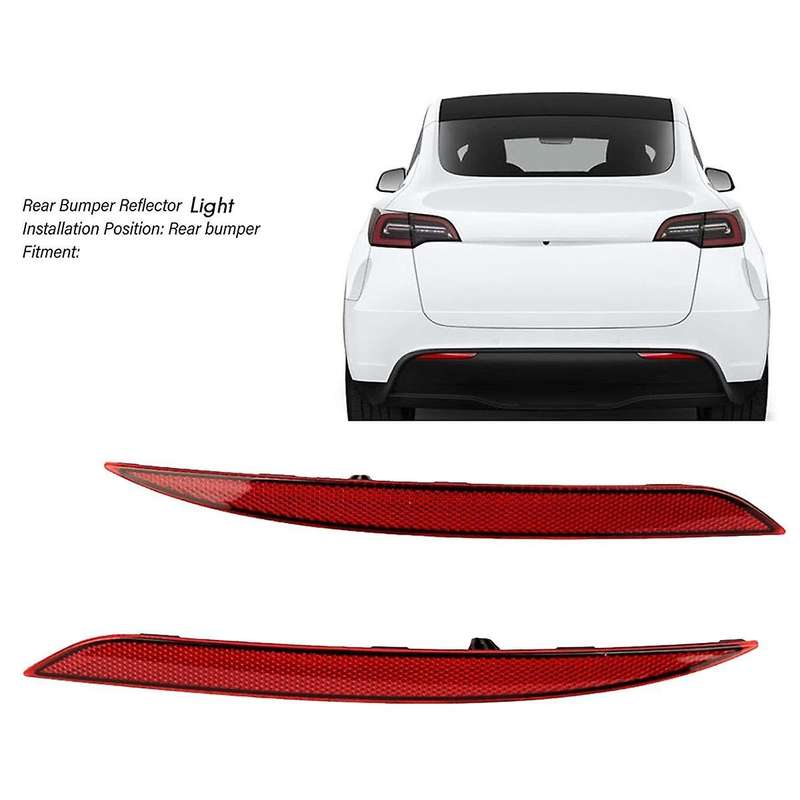 Car LED Rear Bumper Reflector Light Fog Light Brake Light 1495817-00-C 1495818-00-C for Model Y 2020