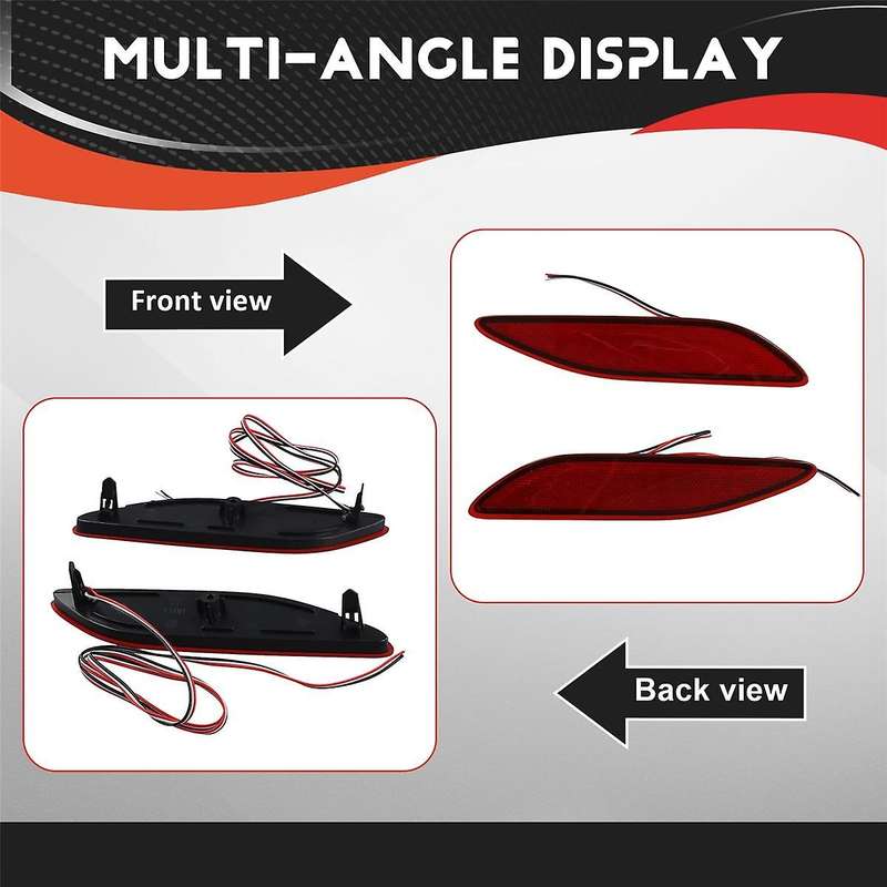 Car LED Rear Bumper Reflector Light Taillight Fog Light Brake Light for Alphard 40 Series 2023+ Red