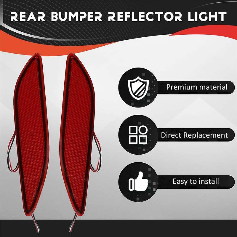 Car LED Rear Bumper Reflector Light Taillight Fog Light Brake Light for Alphard 40 Series 2023+ Red