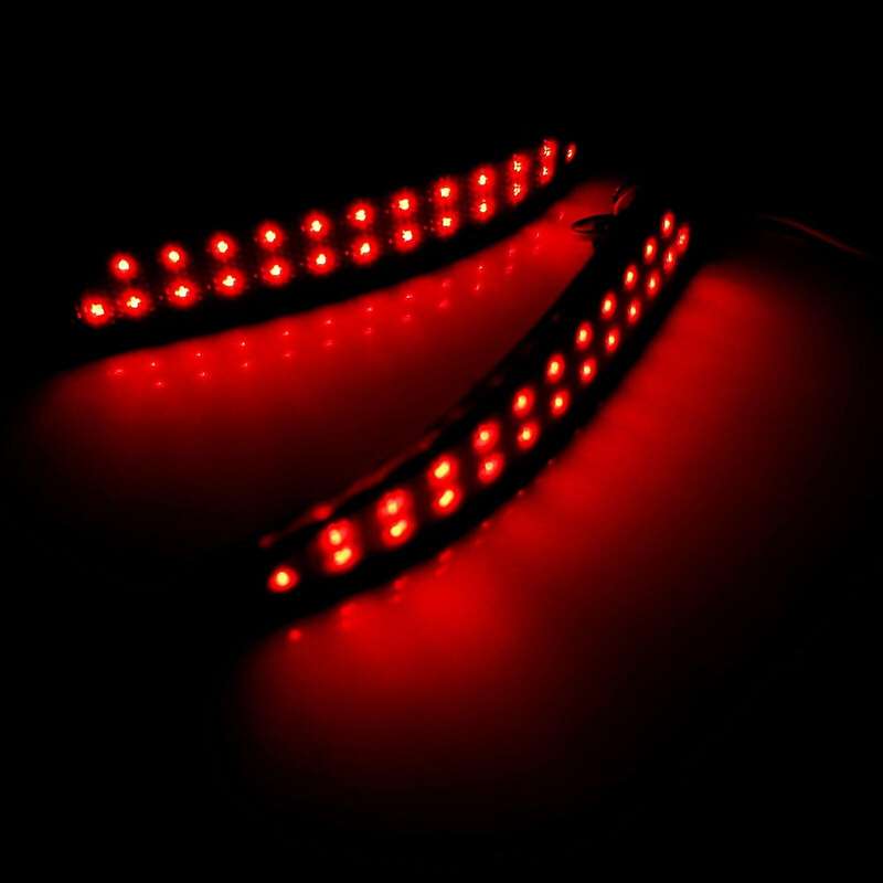 Car LED Rear Bumper Reflector Light Black Smoked Lens for E70 X5 2006-2013 63147158949 63217158950
