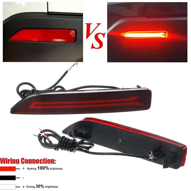 Car LED Rear Bumper Tail Light Reflector Light Parking Brake Light Fog Light for 2007-2009