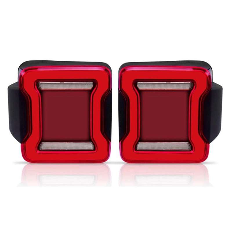Car LED Rear Tail Lights Brake Reverse Turn Signal Side Marker Light for Wrangler JK 2007-2017 US Ve