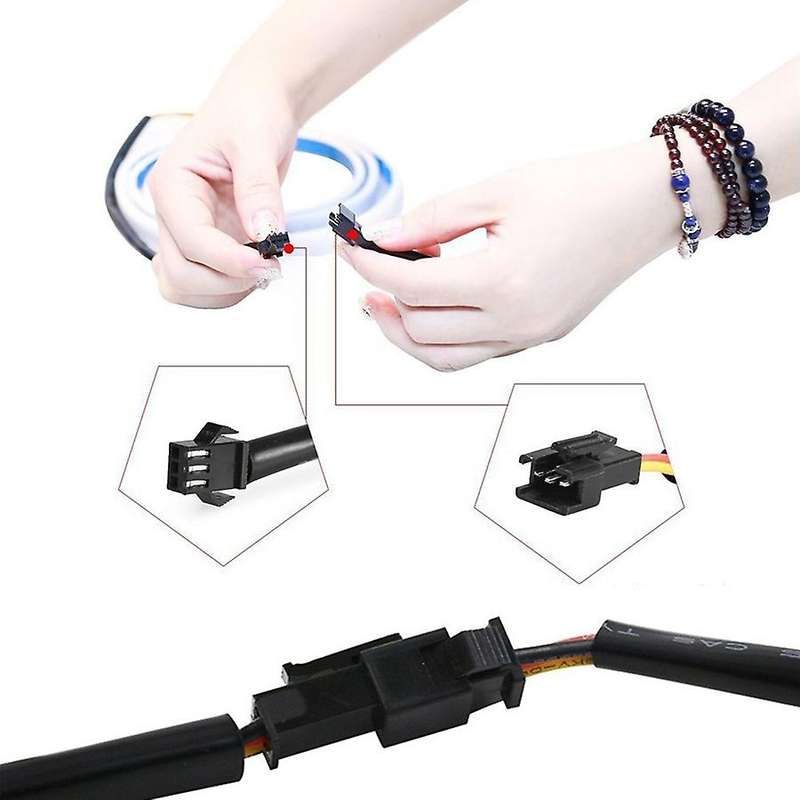 Car Led Strip Lighting Rear Trunk Tail Light Dynamic Streamer Brake Turn Signal Reverse Warning Ligh