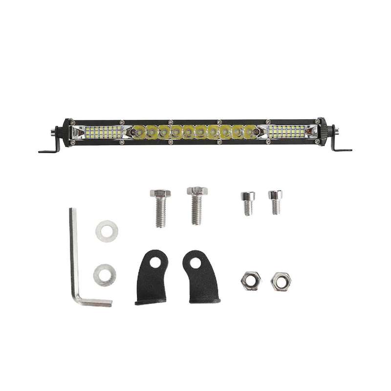 Car Led Single Spotlight Off-road Light Truck Headlight Long Bar Center Grille Spotlight Grille Lic
