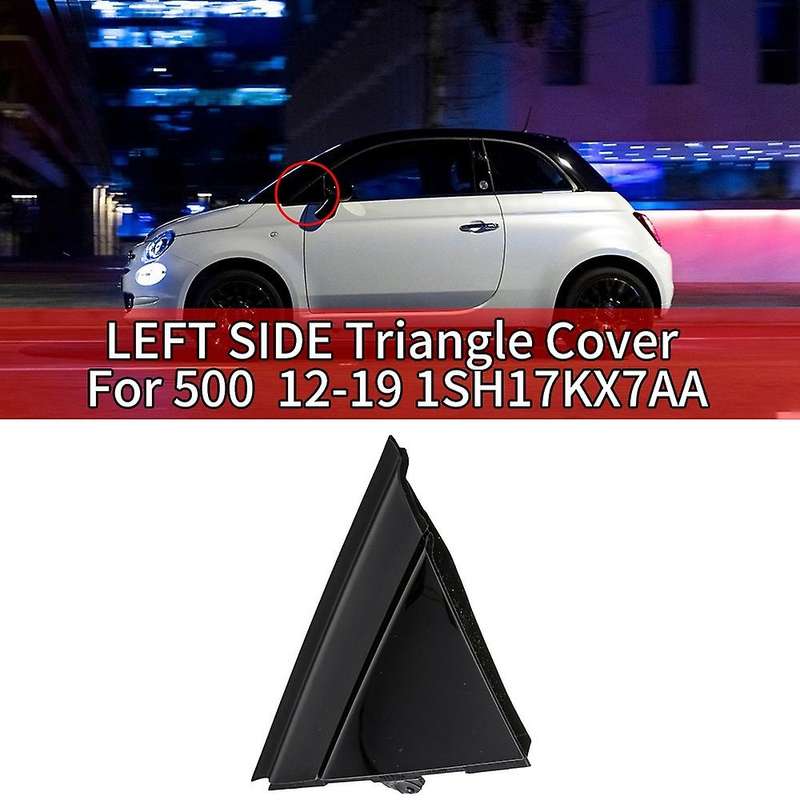Car Left & Right Door Mirror Flag Cover Molding Triangle Cover