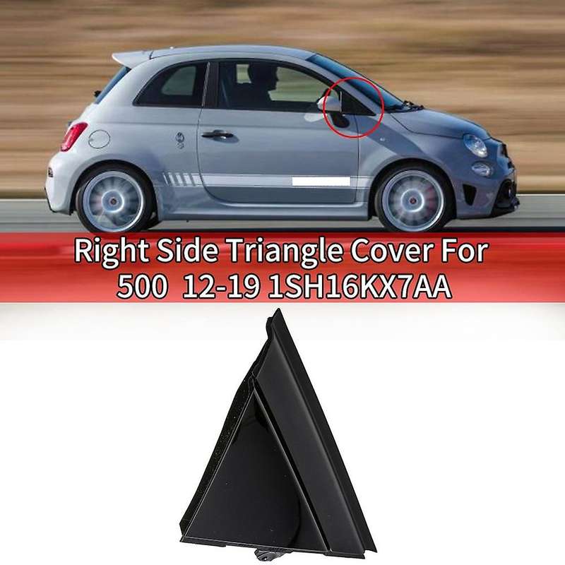 Car Left & Right Door Mirror Flag Cover Molding Triangle Cover
