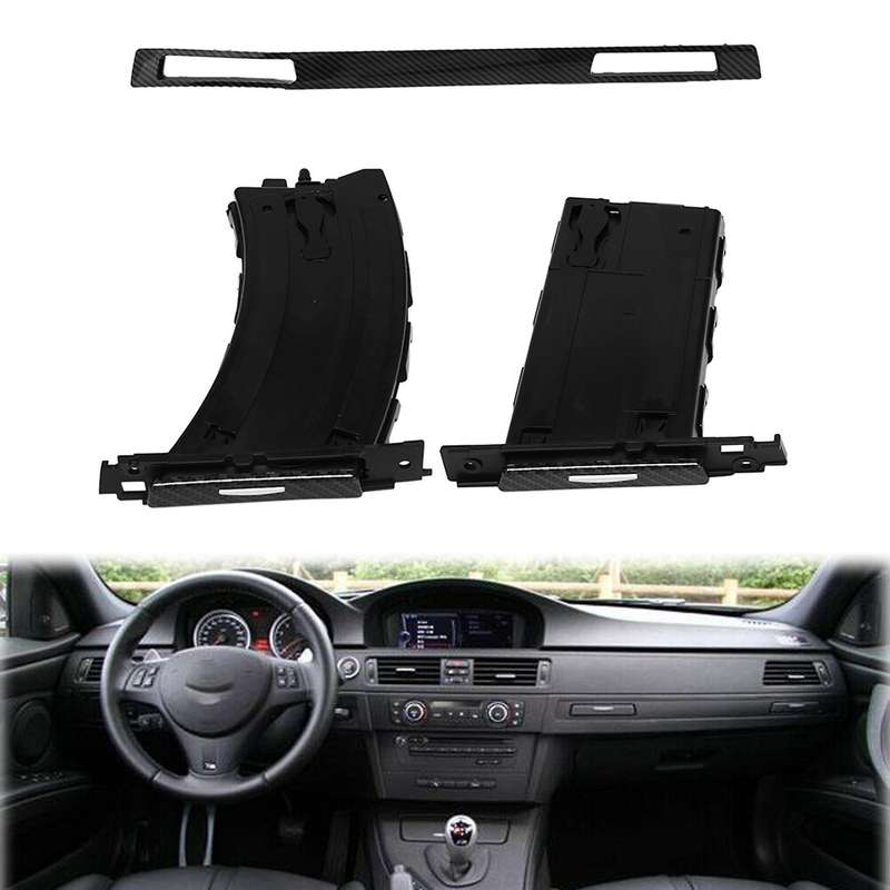 Car Left & Right Cup Holder Set with Trim Panel for E90 E91 E92 E93 2005-2012 51459173469 5145917346