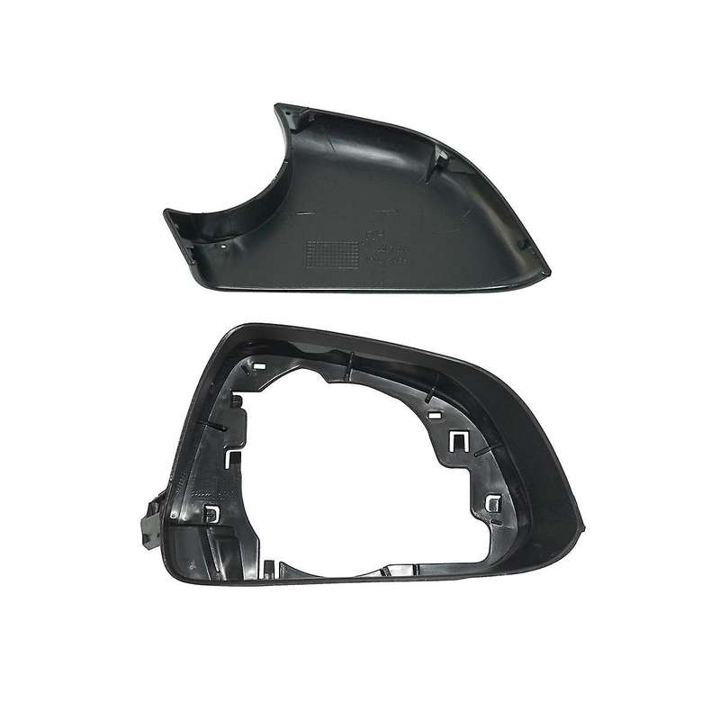 Car Left & Right Side Door Mirror Lower Cover with Frame Black for 2017-2021