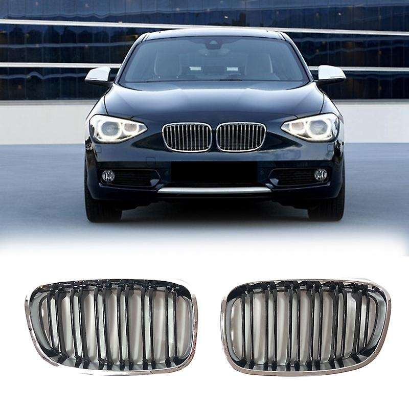 Car Left & Right Front Bumper Kidney Grille for  1-Series F20 2012-2014