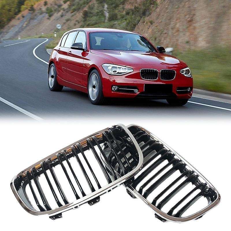 Car Left & Right Front Bumper Kidney Grille for  1-Series F20 2012-2014