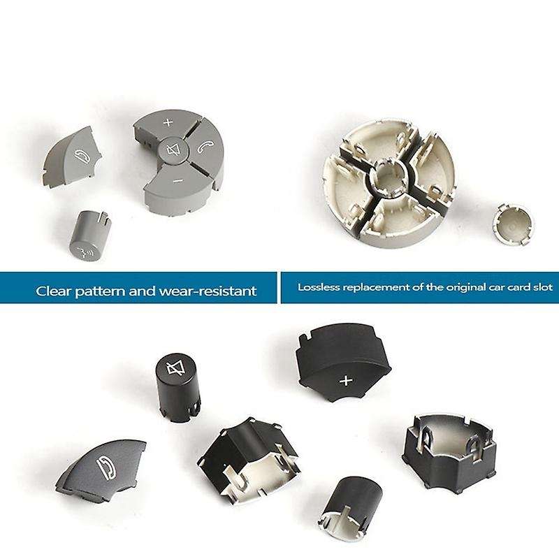 Car Left & Right Steering Wheel Switch Control Button Trim Cover Kit for W204X204W212 Beige