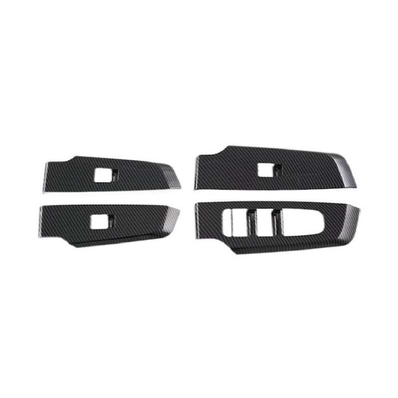 Car Left Drive Carbon Fiber Abs Interior Door Bowl Frame Cover Glass Switch Panel for 2022 2023