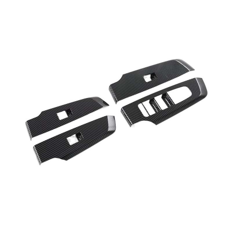 Car Left Drive Carbon Fiber Abs Interior Door Bowl Frame Cover Glass Switch Panel for 2022 2023