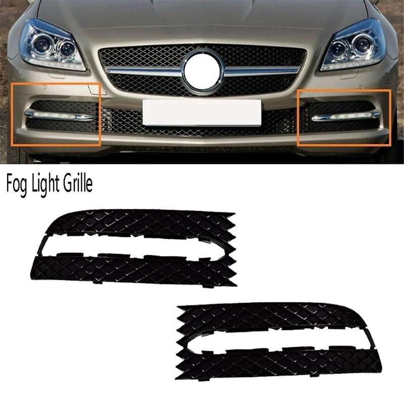 Car Left Front Bumper Fog Light Bezel Grille Driving Light Cover Grille for - Class R172 W172 2012-2