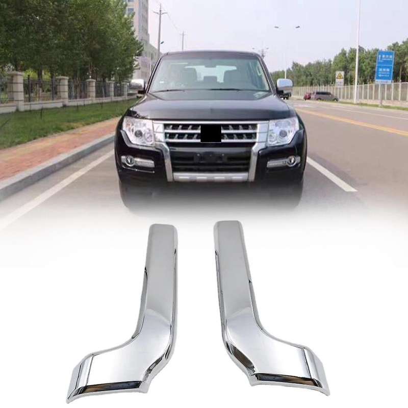 Car Left Front Bumper Grill Chrome Trim Molding Decorative Cover for Montero V93 V97 V98 2015-2017