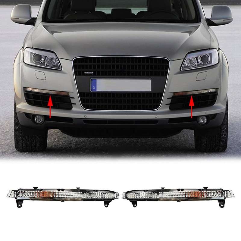 Car Left Front Bumper Turn Signal Light Driving Fog Light Shell for- 2006-2009 Daytime Running Light