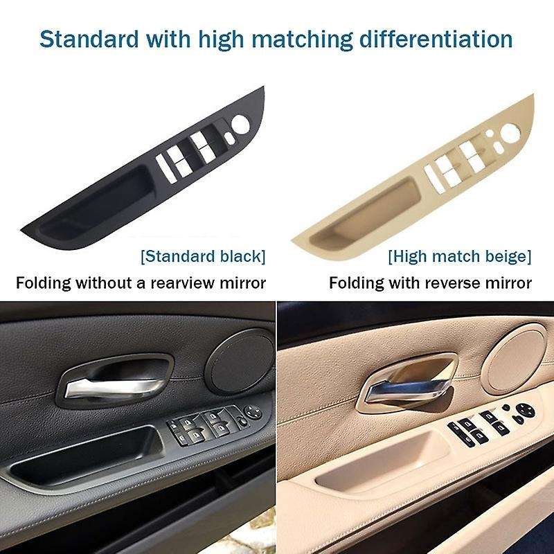 Car Left Front Door Lift Panel Cover Door Armrest Panel for - 5 Series E60 51416983705 Black High ma