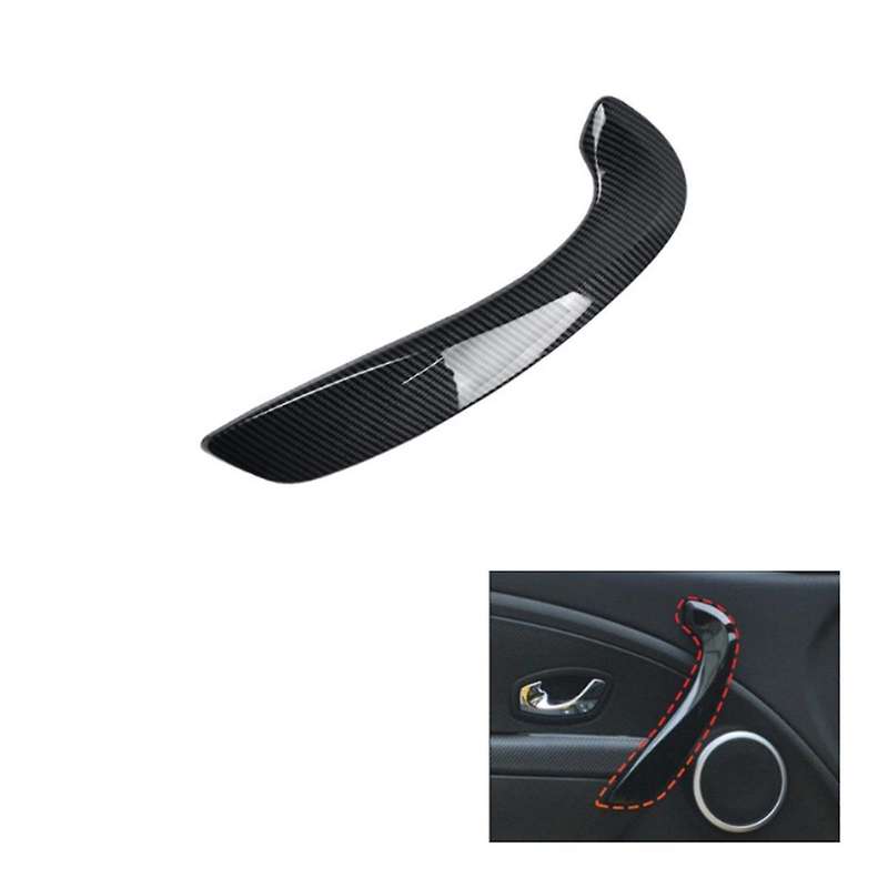 Car Left Front Inner Door Handle for 3 2008-2016 Car Door Inner Armrest Outer Cover Carbon Fiber Pat