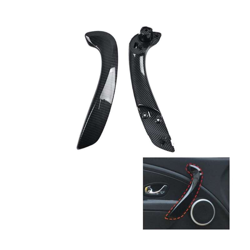 Car Left Front Inner Door Handle Assembly 809540001R 809600007R for 3 2008-2016 Carbon Fiber Patter