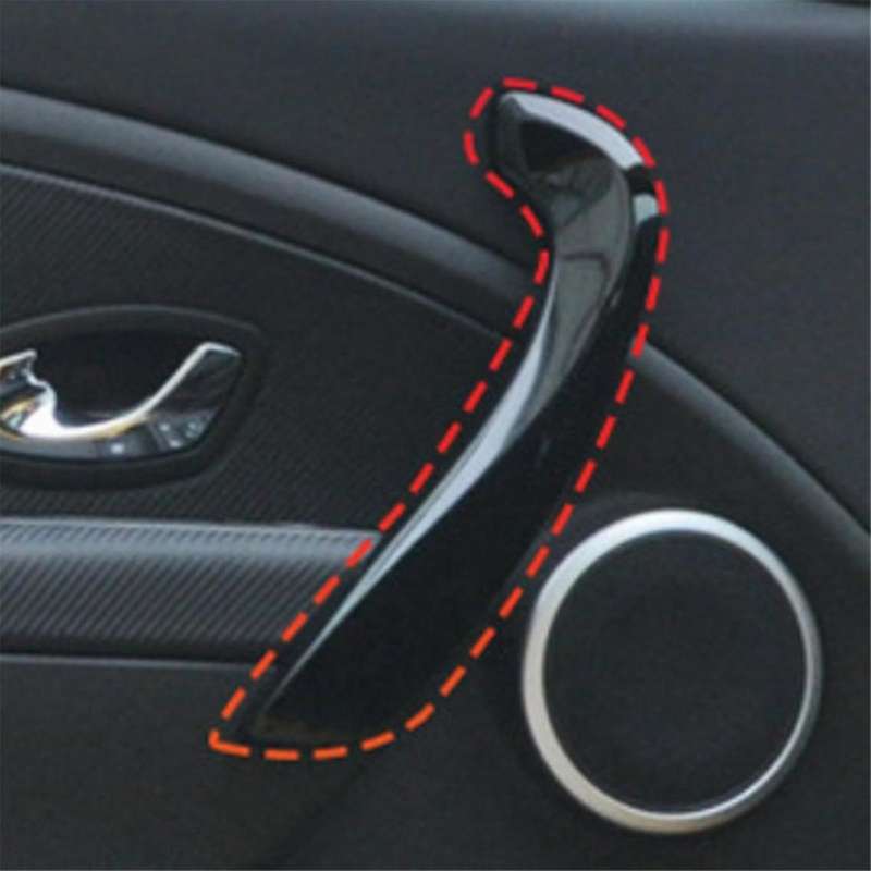 Car Left Front Inner Door Handle Assembly 809540001R 809600007R for 3 2008-2016 Carbon Fiber Pattern