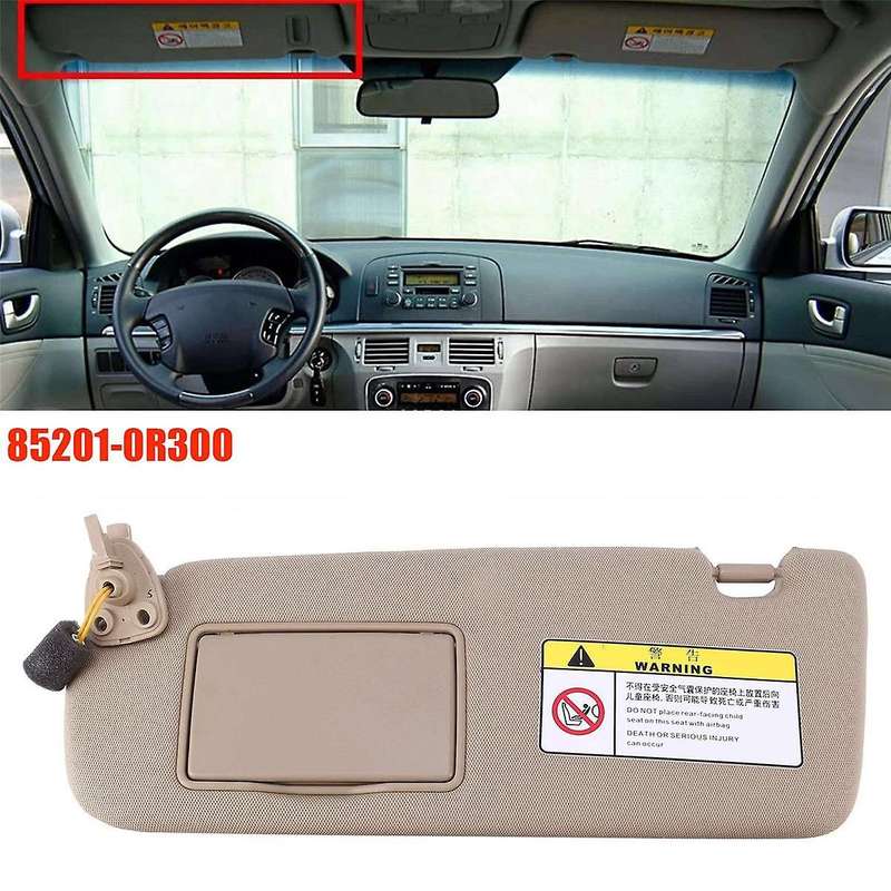 Car Left Inner Sun Visor Sunshade Mirror 85201-0r300 for Nfc 2005-2009 Beige Shade
