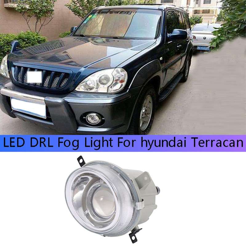Car Left LED DRL Fog Light for Terracan Auto Driving Lamp Daytime Running Light Bumper Lamp