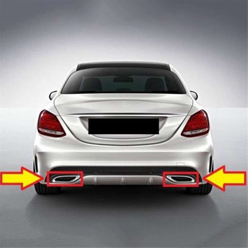 Car Left Rear Exhaust Pipe Trim Bezel Tailpipe Cover Trim A2058852221 for W177 W238 W205