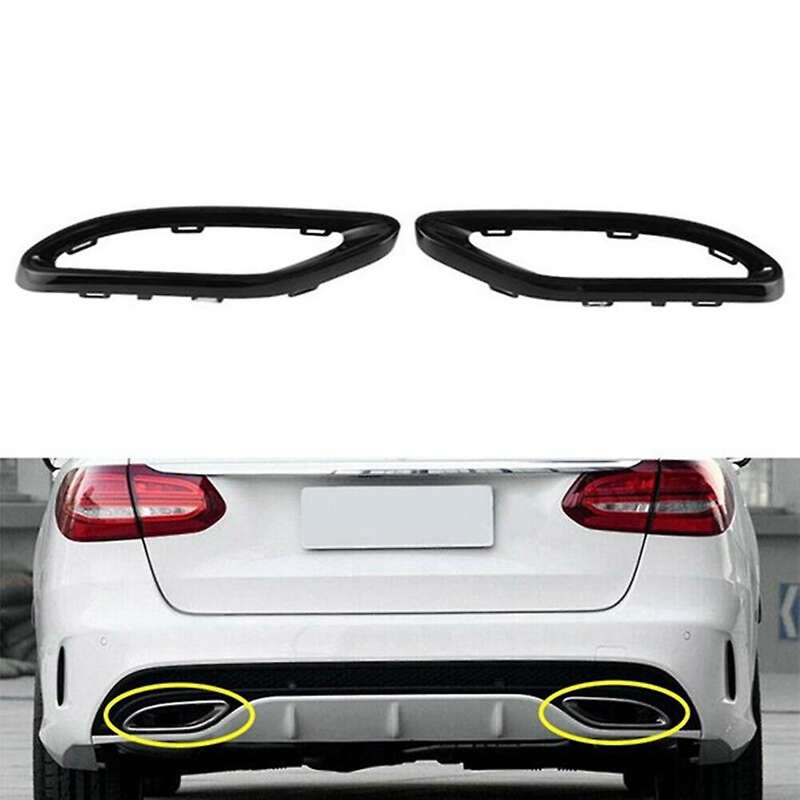 Car Left Rear Exhaust Tailpipe Trim Cover 2058852221 for C-Class W205 2013-2017