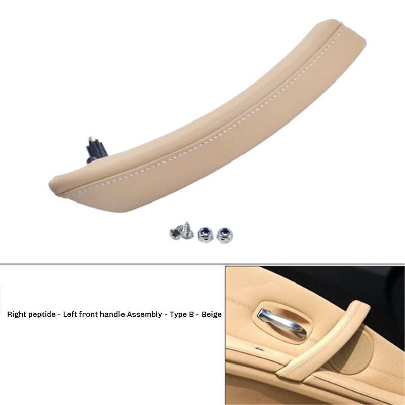 Car Left Side Front Door Inner Pull Handle Armrest Cover Assembly 51416983667 for E60 E61 2006-2010