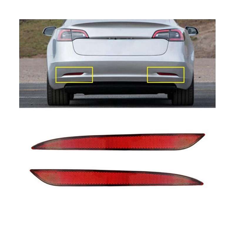 Car Left Tail Lamp Brake Light Rear Bumper Reflector Warming Lamp 1077406-00-f for 2017-2022