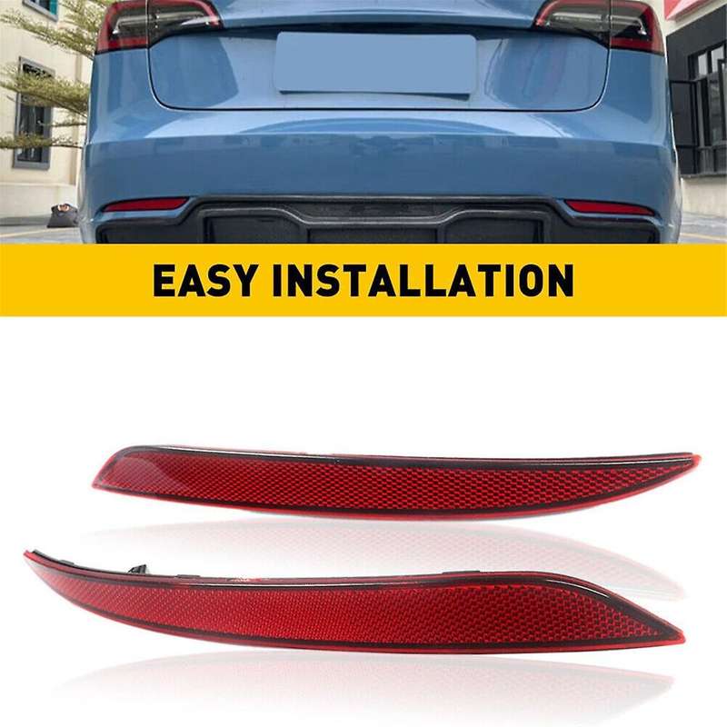 Car Left Tail Lamp Brake Light Cover Rear Bumper Reflector Cover 1077406-00-F for Model 3 2017-2022