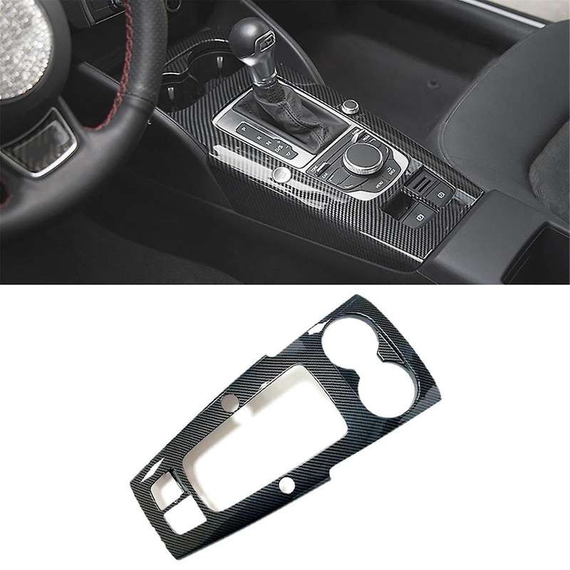 Car LHD Carbon Fiber ABS Center Console Gear Shift Panel Decoration Sticker Trim for A3 8V 2014-201