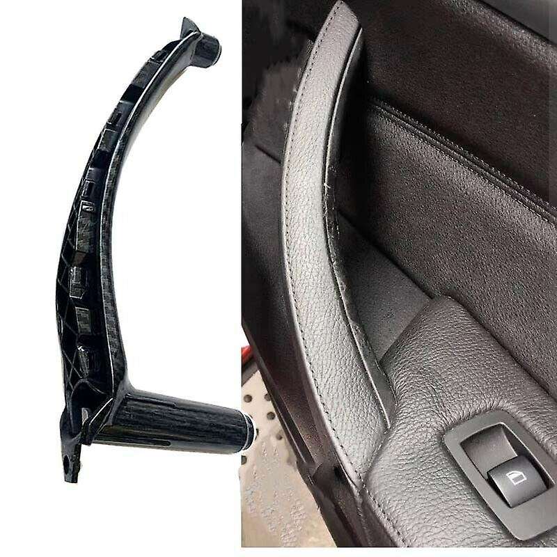 Car LHD Interior Carbon Fiber Style Door Handle Outer Cover Replacement for  X5 X6 E70 E71 E72 2007-