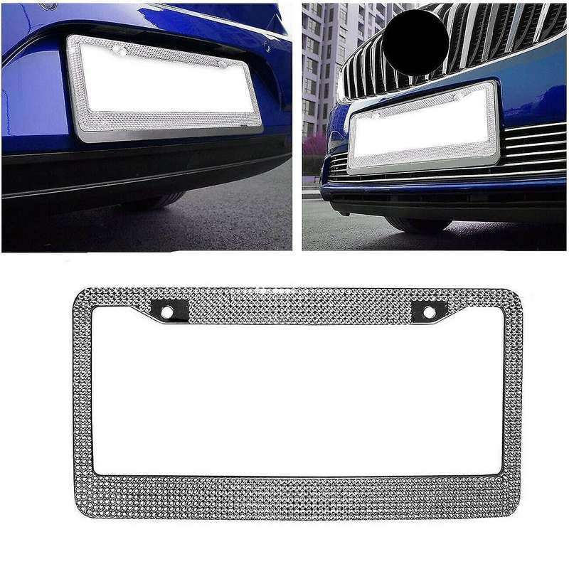 Car License Plate Frames for Luxury Rhinestone Frame Cover License Plate Frame