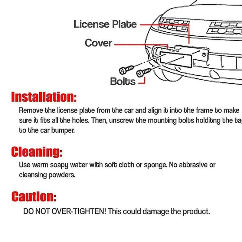Car License Plate Frame Shield License Plate Holder License Plate Protection Car License Accessories
