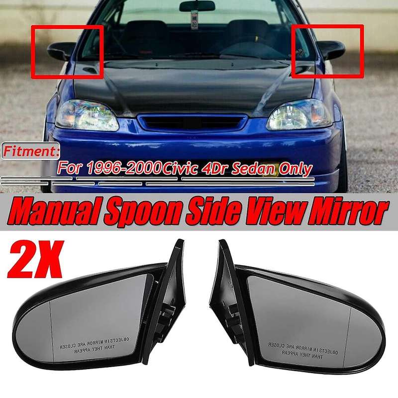 Car Manual Adjustable Side Door Rearview Mirror for 4-Door 1996-2000