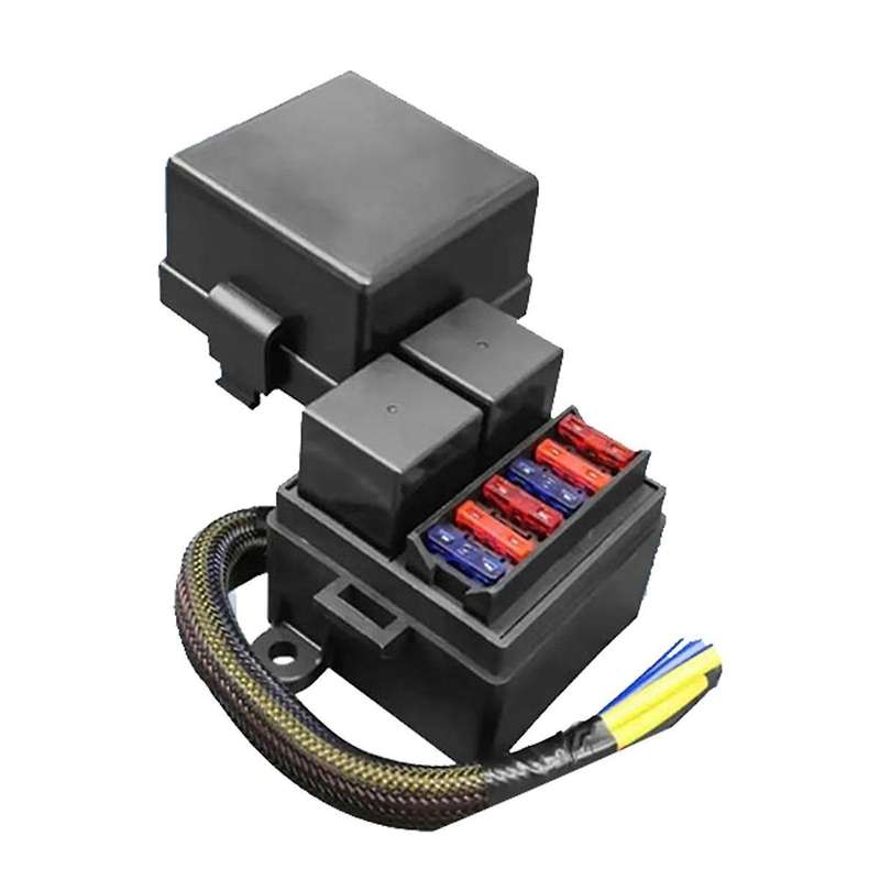 Car Marine RV Boat Truck Fuse Relay Box Waterproof Pre Wired Holder Block Parts 14V 6 Atc Fuse Hold
