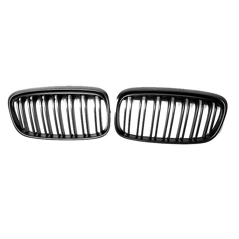 Car Matte Black Dual-Slat Grille Front Bumper Kidney Grille for- 2-Series F45 F46 2014-2016