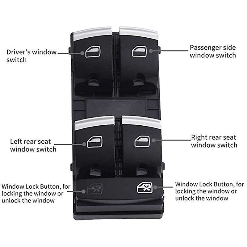 Car Master Window Switch Control Button for  A3 8P A6 S6 RS6 C6 2004-2011 4F0959851H