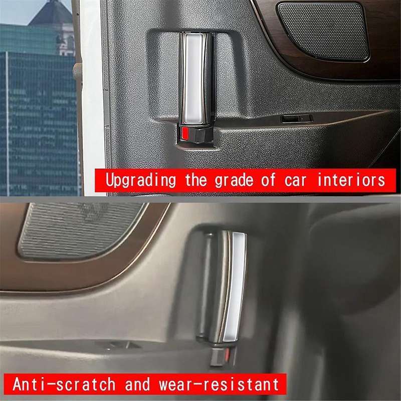 Car Matt Silver Middle Door Button Frame Trim Sticker Interior Accessories for Alphard/Vellfire 40 S