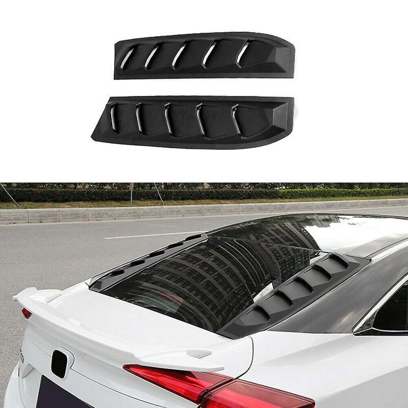 Car Matte Black ABS Window Louvers Shutters Cover for Sedan 2016-2020