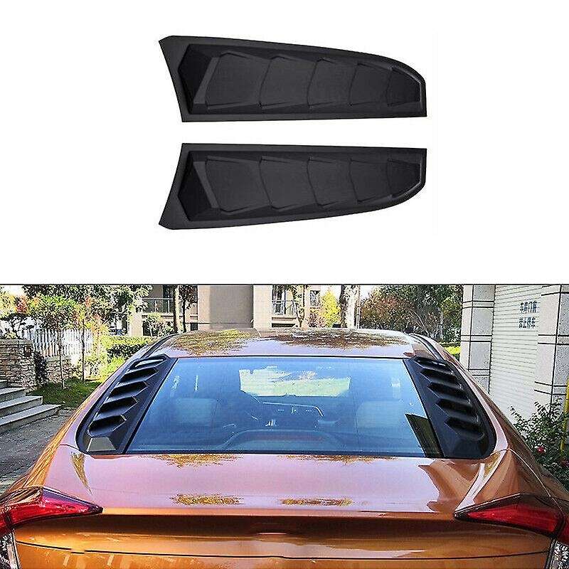 Car Matte Black ABS Window Louvers Shutters Cover for Sedan 2016-2020