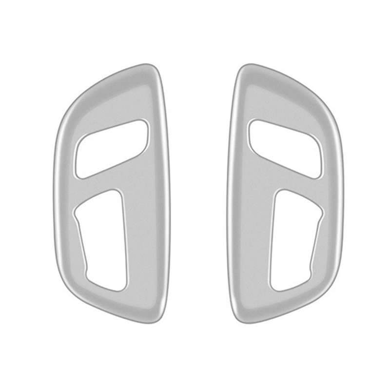 Car Matt Silver Electric Seat Button Panel Frame Interior Trim Accessories for Alphard/Vellfire 40 S