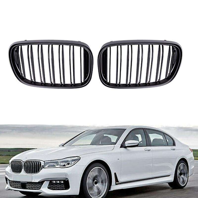 Car Matte Double Front Kidney Grill Grille Fit for  7 Series G11 G12 16-19