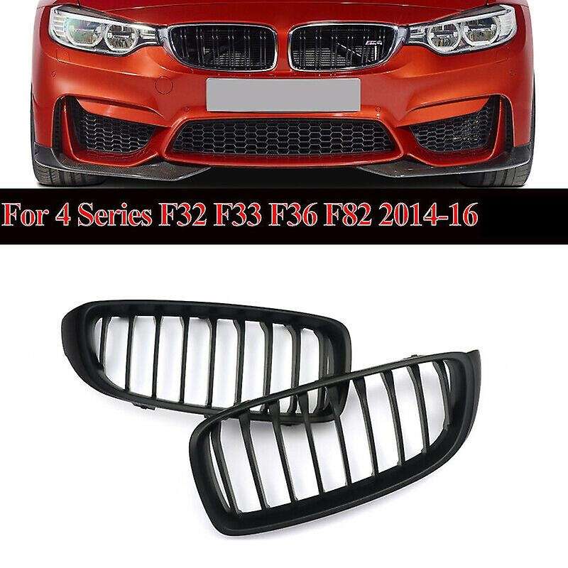 Car Matte Black Front Bumper Kidney Grille for- F32 F33 F36 420I 428I 435I 14-16