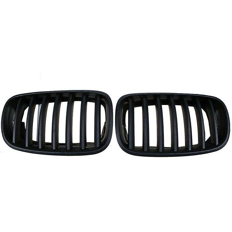Car Matte Black Kidney Grill Grille Pair for X5 X5M X6 X6M E70 E71 2007-2013